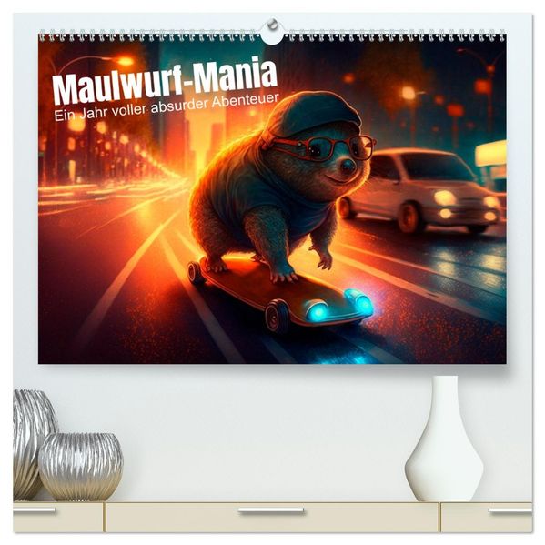 Maulwurf Mania Ein Jahr voller absurder Abenteuer (hochwertiger Premium Wandkalender 2027 DIN A2 quer) Kunstdruck in Hochglanz