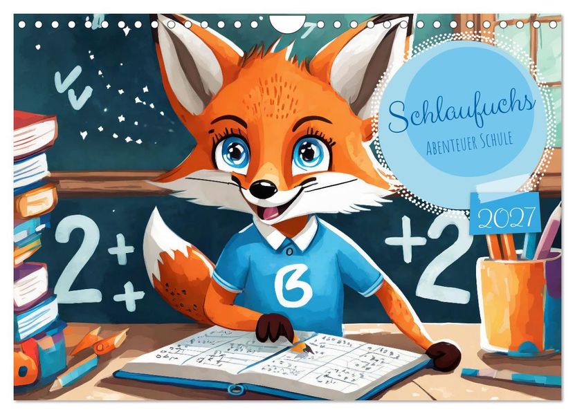 Schlaufuchs - Abenteuer Schule (Wandkalender 2027 DIN A4 quer) CALVENDO Monatskalender