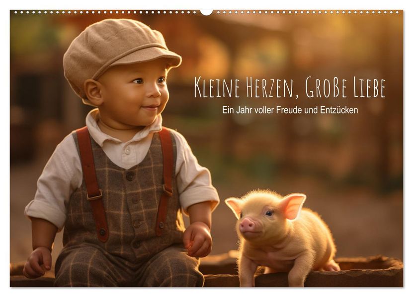 Kleine Herzen Große Liebe: Ein Jahr voller Freude und Entzücken (Wandkalender 2027 DIN A2 quer) CALVENDO Monatskalender