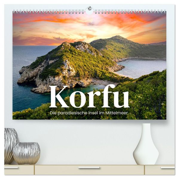 Korfu - Die paradiesische Insel im Mittelmeer. (hochwertiger Premium Wandkalender 2027 DIN A2 quer) Kunstdruck in Hochglanz