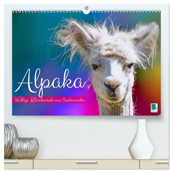 Alpakas: Wollige Kleinkamele aus Südamerika (hochwertiger Premium Wandkalender 2027 DIN A2 quer) Kunstdruck in Hochglanz