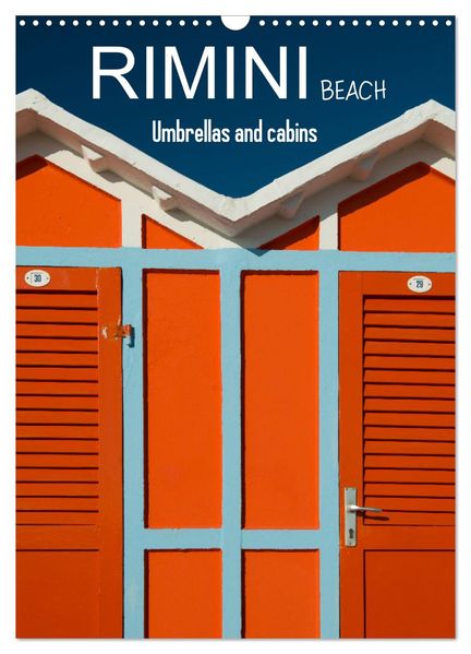Rimini beach Umbrellas and cabins (Wall Calendar 2027 DIN A3 portrait) CALVENDO 12 Month Wall Calendar