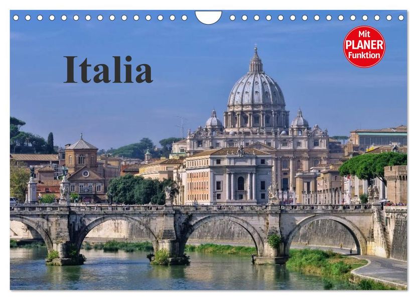 Italia (Wandkalender 2027 DIN A4 quer) CALVENDO Monatskalender