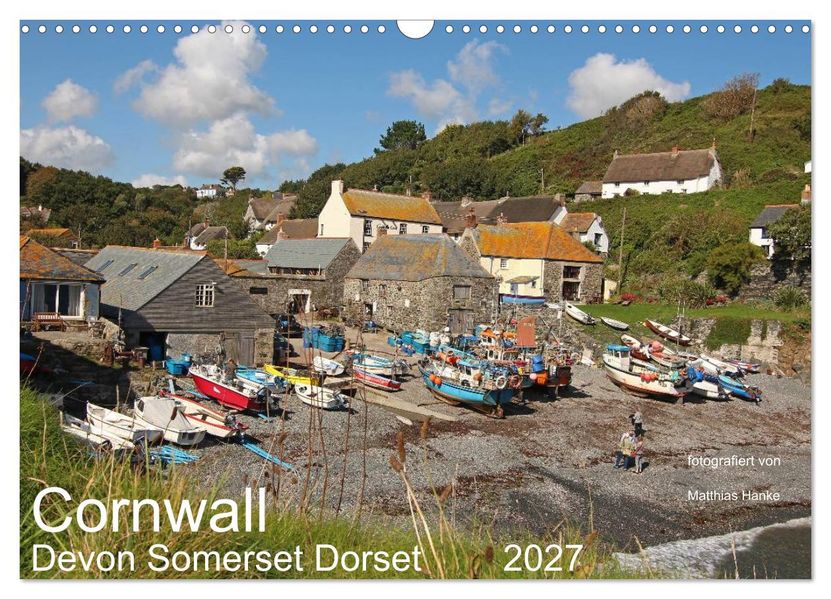 Cornwall - Devon Somerset Dorset (Wandkalender 2027 DIN A3 quer) CALVENDO Monatskalender