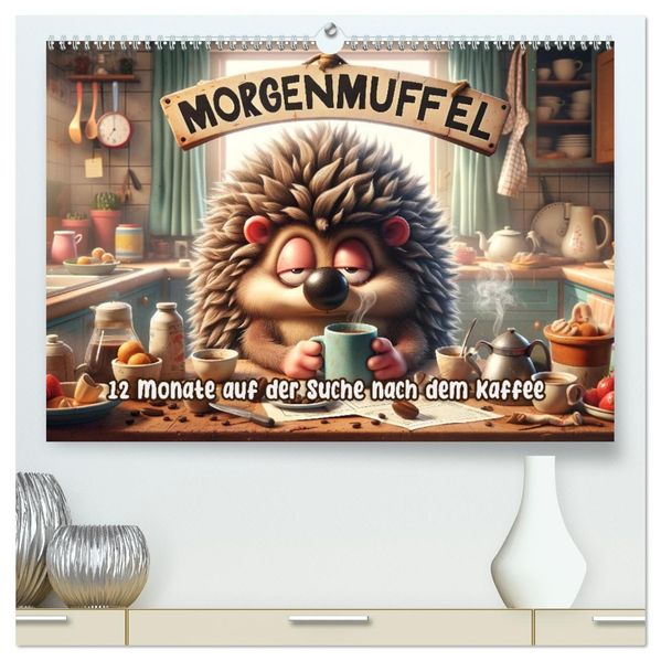 Morgenmuffel: 12 Monate auf der Suche nach dem Kaffee (hochwertiger Premium Wandkalender 2027 DIN A2 quer) Kunstdruck in Hochglanz