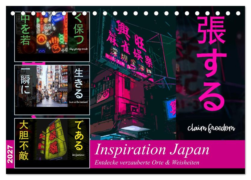 Inspiration Japan (Tischkalender 2027 DIN A5 quer) CALVENDO Monatskalender
