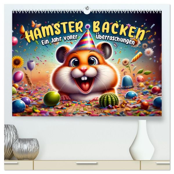 Hamsterbacken: Ein Jahr voller Überraschungen (hochwertiger Premium Wandkalender 2027 DIN A2 quer) Kunstdruck in Hochglanz