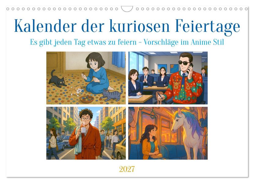 Kalender der kuriosen Feiertage (Wandkalender 2027 DIN A3 quer) CALVENDO Monatskalender