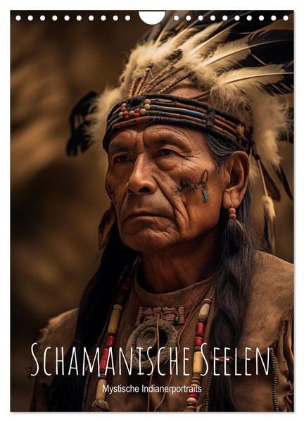 Schamanische Seelen: Mystische Indianerportraits (Wandkalender 2027 DIN A4 hoch) CALVENDO Monatskalender