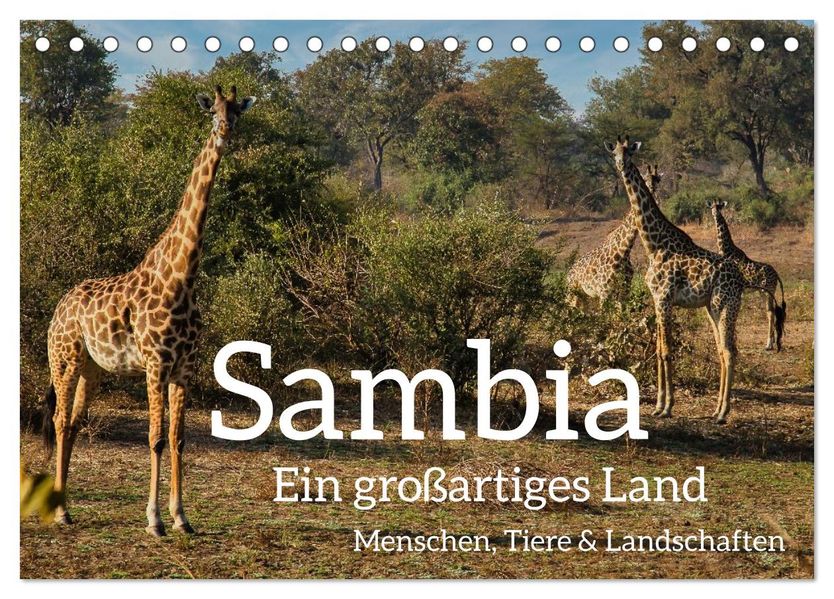Sambia - ein großartiges Land (Tischkalender 2027 DIN A5 quer) CALVENDO Monatskalender