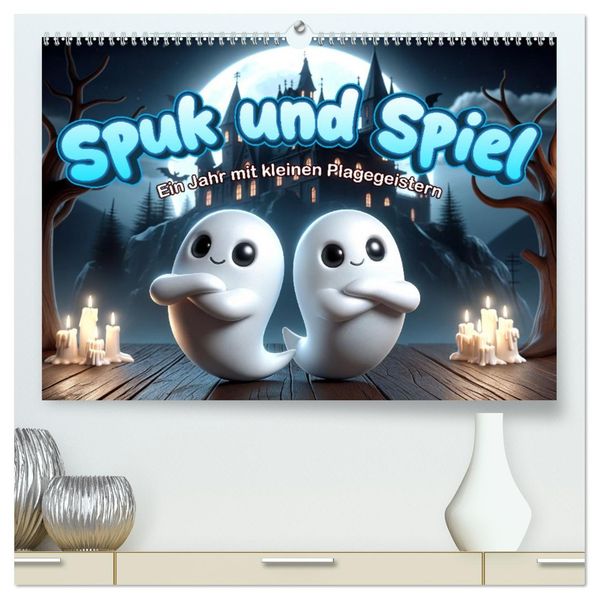 Spuk und Spiel: Ein Jahr mit kleinen Plagegeistern (hochwertiger Premium Wandkalender 2027 DIN A2 quer) Kunstdruck in Hochglanz