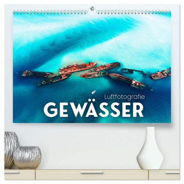 Luftfotografie - Gewässer (hochwertiger Premium Wandkalender 2027 DIN A2 quer) Kunstdruck in Hochglanz