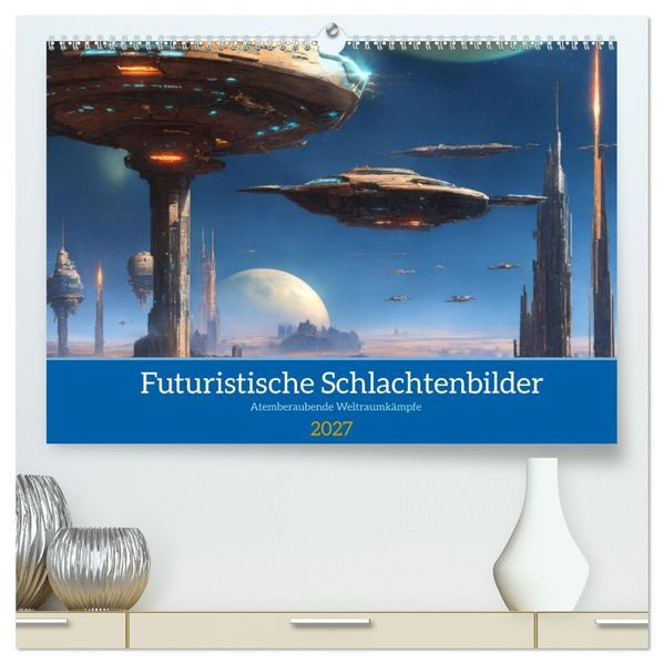Futuristische Weltraumschlachten (hochwertiger Premium Wandkalender 2027 DIN A2 quer) Kunstdruck in Hochglanz