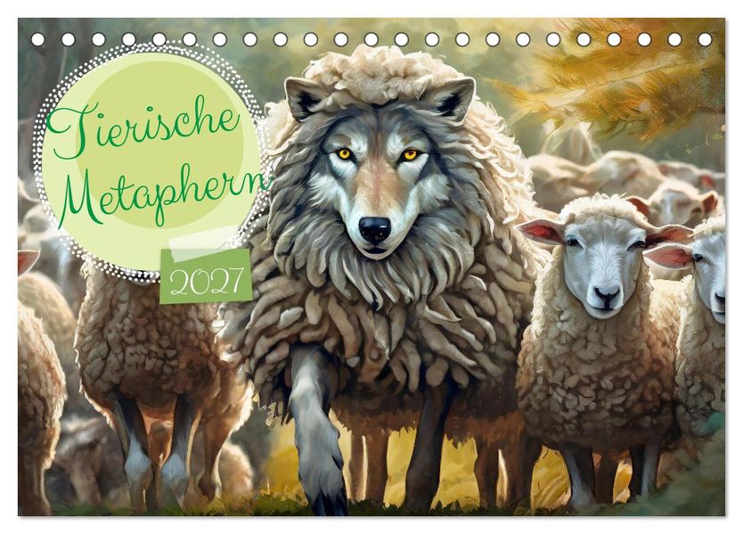 Tierische Metaphern (Tischkalender 2027 DIN A5 quer) CALVENDO Monatskalender