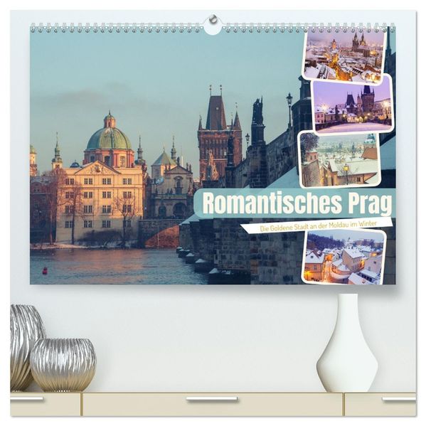 Romantisches Prag (hochwertiger Premium Wandkalender 2027 DIN A2 quer) Kunstdruck in Hochglanz