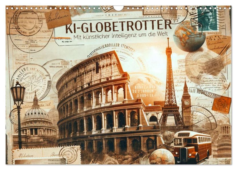 KI-Globetrotter: Mit künstlicher Intelligenz um die Welt (Wandkalender 2027 DIN A3 quer) CALVENDO Monatskalender