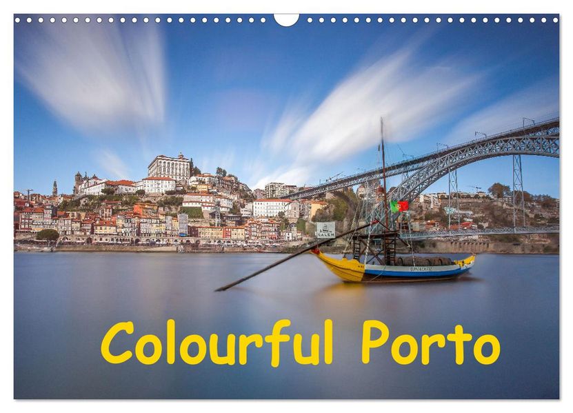 Colorful Porto (Wall Calendar 2027 DIN A3 landscape) CALVENDO 12 Month Wall Calendar