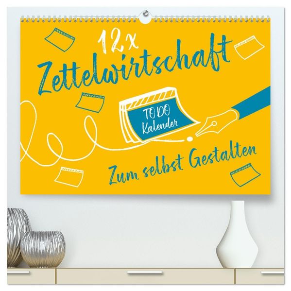 12 x Zettelwirtschaft - Bastelkalender (hochwertiger Premium Wandkalender 2027 DIN A2 quer) Kunstdruck in Hochglanz