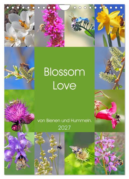 Blossom Love von Bienen und Hummeln (Wandkalender 2027 DIN A4 hoch) CALVENDO Monatskalender