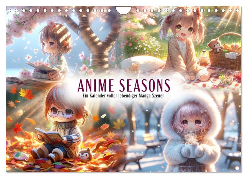 Anime Seasons: Ein Kalender voller lebendiger Manga-Szenen (Wandkalender 2027 DIN A4 quer) CALVENDO Monatskalender