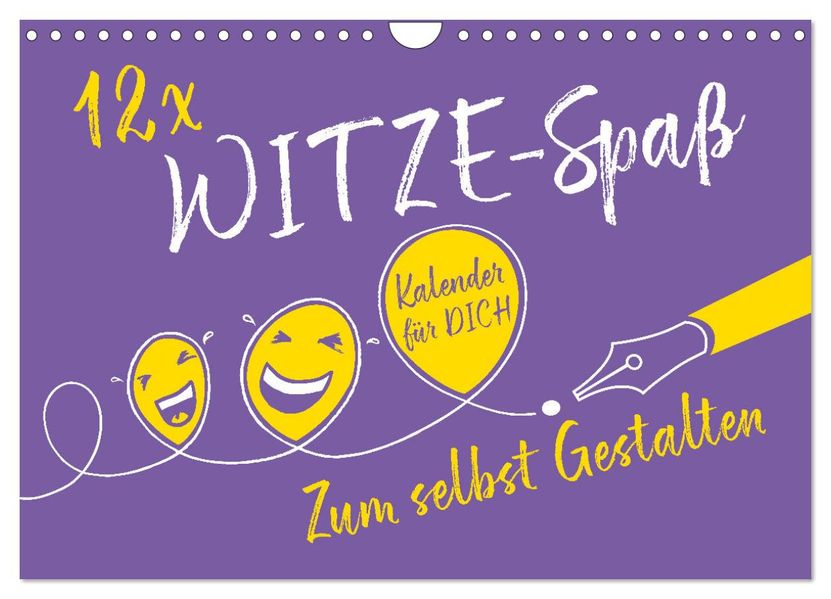 12 x WITZE-Spaß - Bastelkalender (Wandkalender 2027 DIN A4 quer) CALVENDO Monatskalender