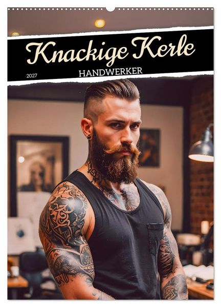 Knackige Kerle - Handwerker (Wandkalender 2027 DIN A2 hoch) CALVENDO Monatskalender