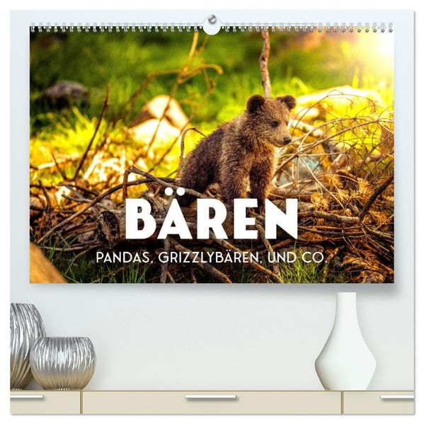 Bären - Pandas Grizzlybären und Co. (hochwertiger Premium Wandkalender 2027 DIN A2 quer) Kunstdruck in Hochglanz