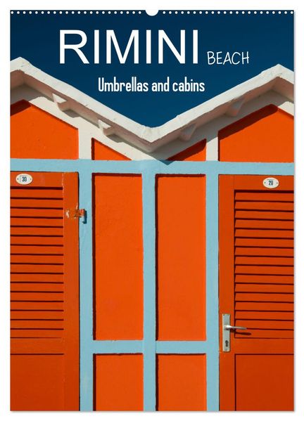 Rimini beach Umbrellas and cabins (Wall Calendar 2027 DIN A2 portrait) CALVENDO 12 Month Wall Calendar