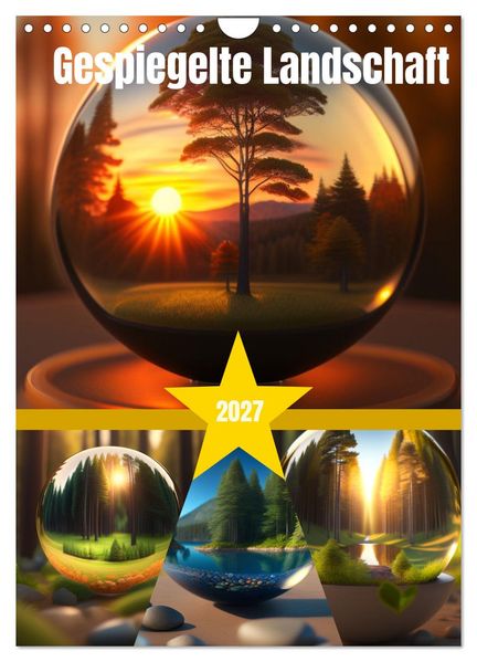 Gespiegelte Landschaft (Wandkalender 2027 DIN A4 hoch) CALVENDO Monatskalender