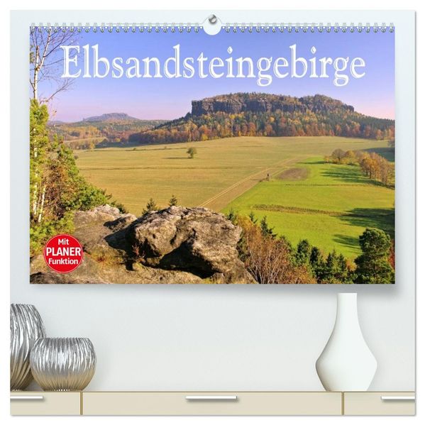 Elbsandsteingebirge (hochwertiger Premium Wandkalender 2027 DIN A2 quer) Kunstdruck in Hochglanz