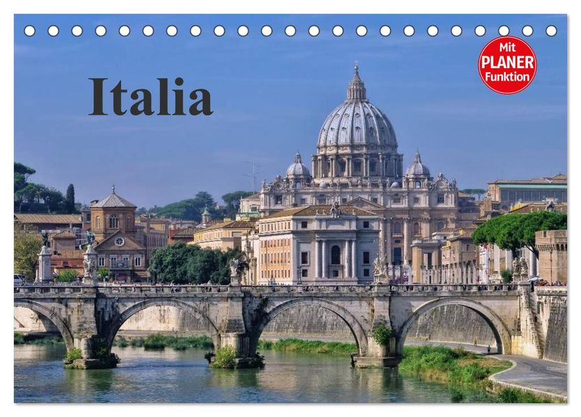 Italia (Tischkalender 2027 DIN A5 quer) CALVENDO Monatskalender