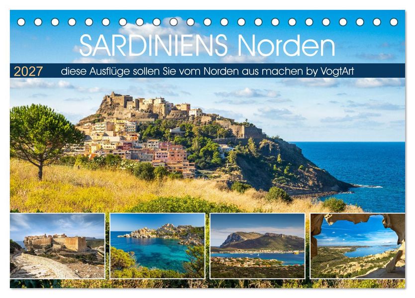 Sardiniens Norden (Tischkalender 2027 DIN A5 quer) CALVENDO Monatskalender
