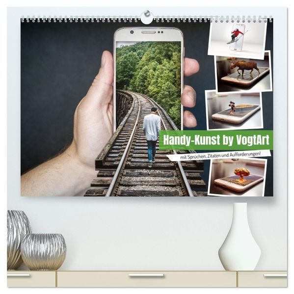 Handy-Kunst by VogtArt (hochwertiger Premium Wandkalender 2027 DIN A2 quer) Kunstdruck in Hochglanz