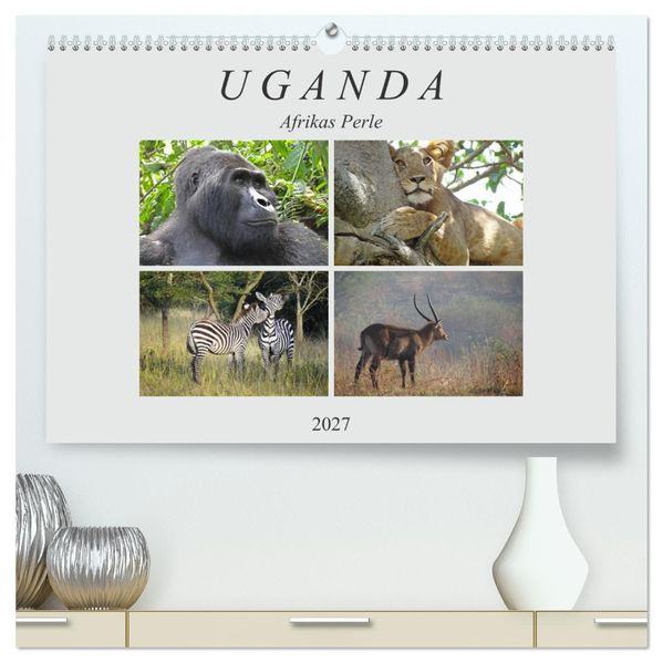 Afrikas Perle Uganda (hochwertiger Premium Wandkalender 2027 DIN A2 quer) Kunstdruck in Hochglanz