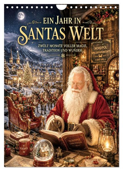 Ein Jahr in Santas Welt (Wandkalender 2027 DIN A4 hoch) CALVENDO Monatskalender