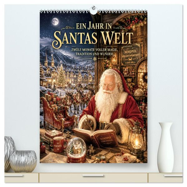 Ein Jahr in Santas Welt (hochwertiger Premium Wandkalender 2027 DIN A2 hoch) Kunstdruck in Hochglanz