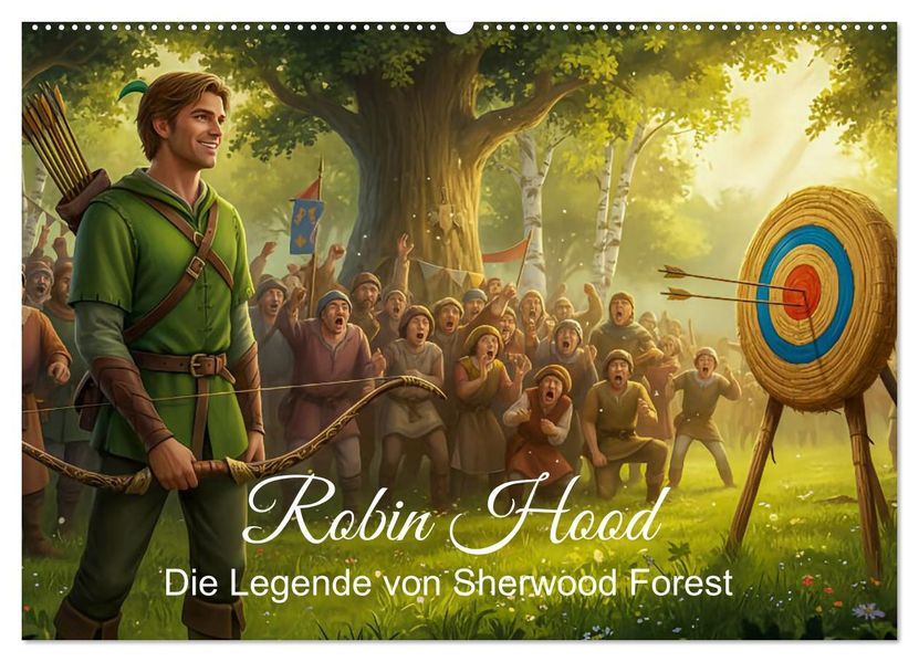 Robin Hood - Die Legende von Sherwood Forest (Wandkalender 2027 DIN A2 quer) CALVENDO Monatskalender