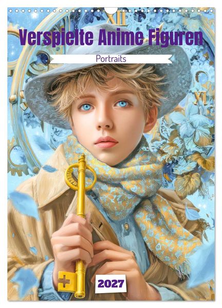 Verspielte Anime Figuren - Portraits (Wandkalender 2027 DIN A3 hoch) CALVENDO Monatskalender