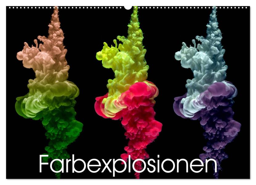 Farbexplosionen (Wandkalender 2027 DIN A2 quer) CALVENDO Monatskalender