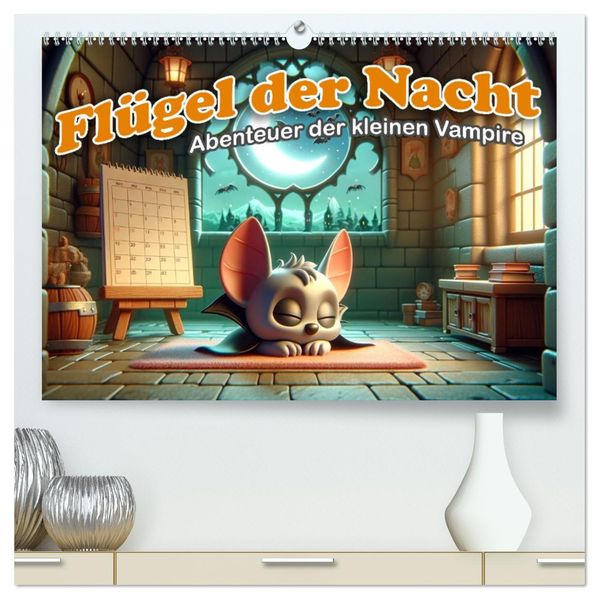 Flügel der Nacht: Abenteuer der kleinen Vampire (hochwertiger Premium Wandkalender 2027 DIN A2 quer) Kunstdruck in Hochglanz