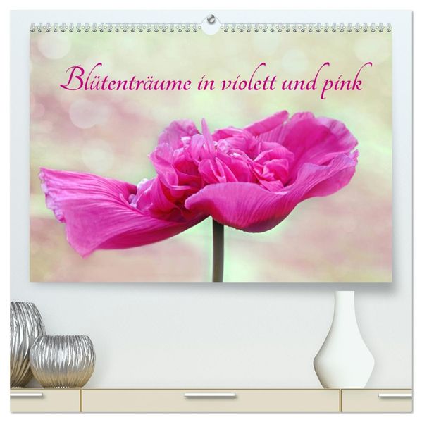 Blütenträume in violett und pink (hochwertiger Premium Wandkalender 2027 DIN A2 quer) Kunstdruck in Hochglanz