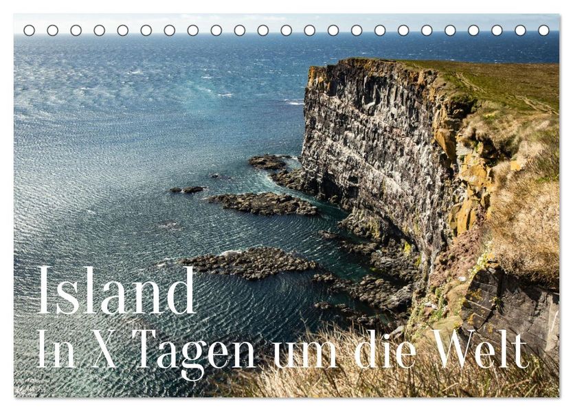Island - In X Tagen um die Welt (Tischkalender 2027 DIN A5 quer) CALVENDO Monatskalender