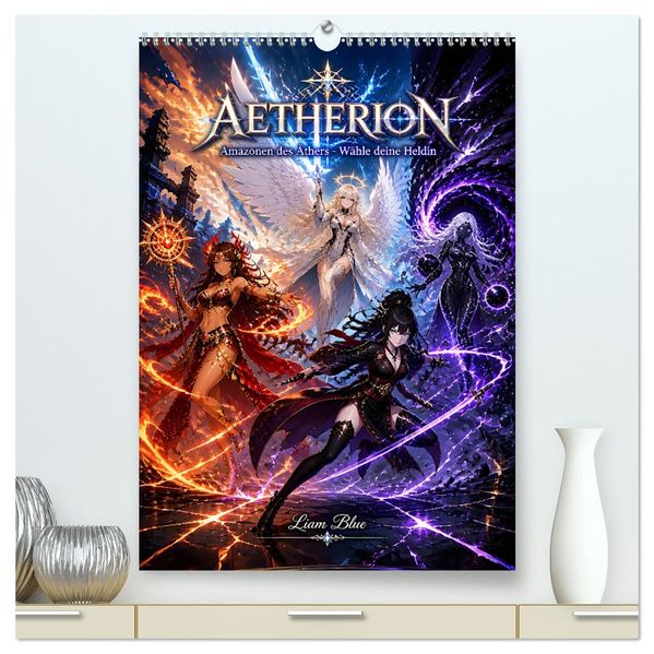 Aetherion (hochwertiger Premium Wandkalender 2027 DIN A2 hoch) Kunstdruck in Hochglanz