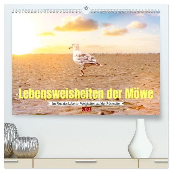 Lebensweisheiten der Möwe - Im Flug des Lebens (hochwertiger Premium Wandkalender 2027 DIN A2 quer) Kunstdruck in Hochglanz