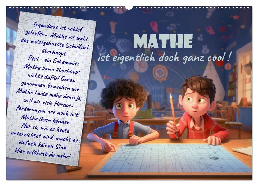 Mathe ist eigentlich doch ganz cool! (Wandkalender 2027 DIN A2 quer) CALVENDO Monatskalender