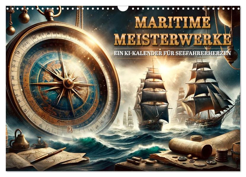 Maritime Meisterwerke: Ein KI-Kalender für Seefahrerherzen (Wandkalender 2027 DIN A3 quer) CALVENDO Monatskalender