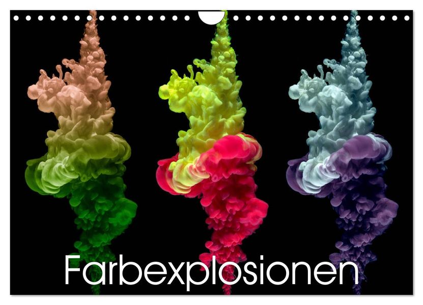 Farbexplosionen (Wandkalender 2027 DIN A4 quer) CALVENDO Monatskalender