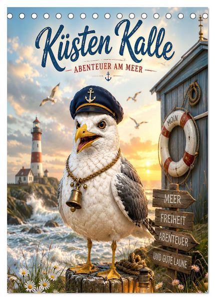 Küsten Kalle - Abenteuer am Meer (Tischkalender 2027 DIN A5 hoch) CALVENDO Monatskalender
