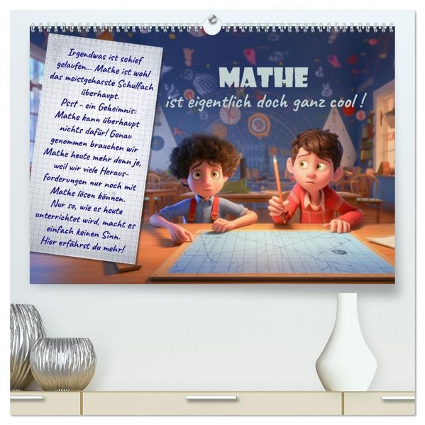 Mathe ist eigentlich doch ganz cool! (hochwertiger Premium Wandkalender 2027 DIN A2 quer) Kunstdruck in Hochglanz