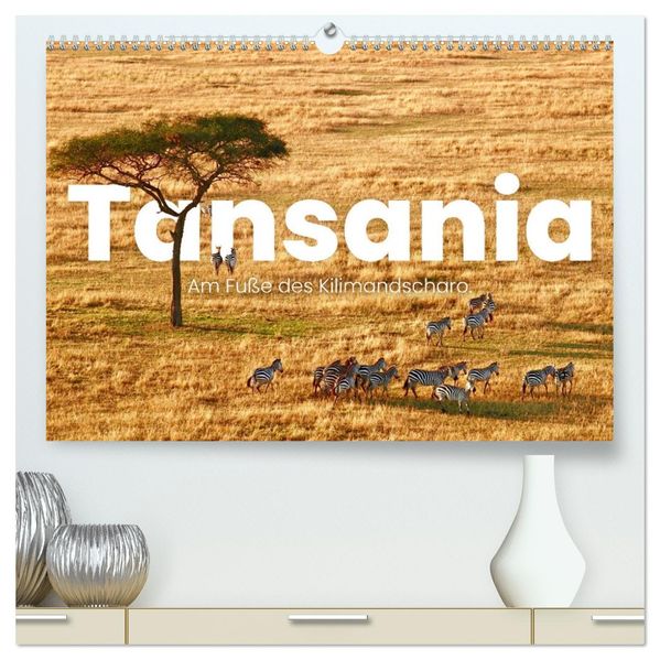 Tansania - Am Fuße des Kilimandscharo. (hochwertiger Premium Wandkalender 2027 DIN A2 quer) Kunstdruck in Hochglanz